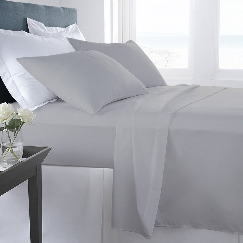 Ensemble de draps en microfibre Adrian Lewis, Ensemble de draps pour lit simple avec un drap-hou, Gris