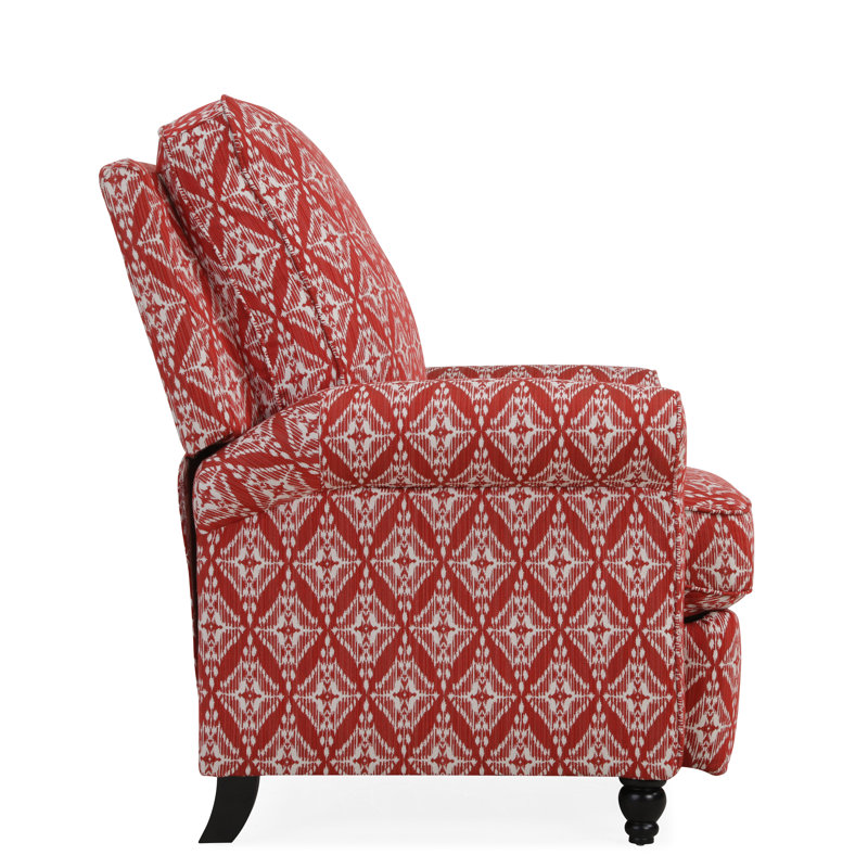 Leni 33.5" Wide Manual Standard Recliner, Cranberry Red Ikat