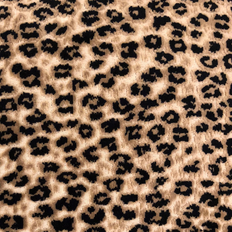 Coussin de luxe pourpre Cheetah, 20 po x 36 po, Brun / Noir, Coussin lombaire