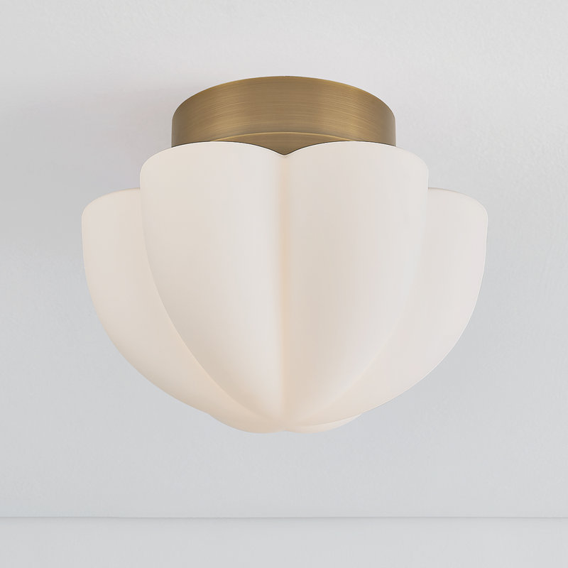 Seabrook Flush Mount in Historic Bronze by Cortney Bishop, 25 W,  11.75" H x 15" W x 15" D