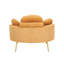 Canapé moderne de 61 po avec siège comtable jaune, petit canapé avec petite table de bout, siège convenable pour l'heure du déjeuner, petit appartement convenable, chambre à coucher, petit canapé avec balcon-852602013