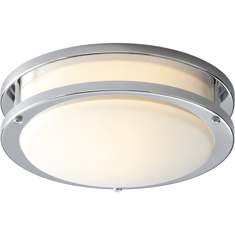 Winsted Acrylic LED Flush Mount, Polished Chrome