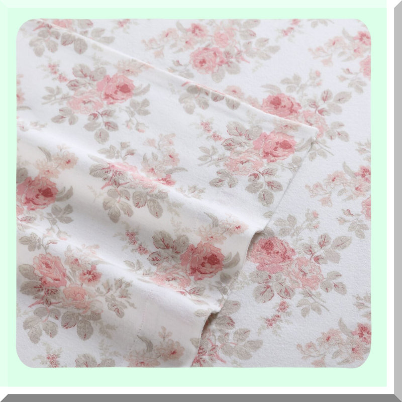 CozyFlannel Queen Sheets Set - Soft Brushed Cotton Bedding for Extra Comfort and Warmth - Lisalee Collection