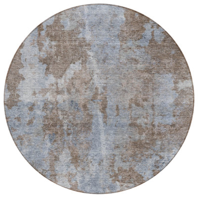 Washable Abstract Indoor / Outdoor Rug