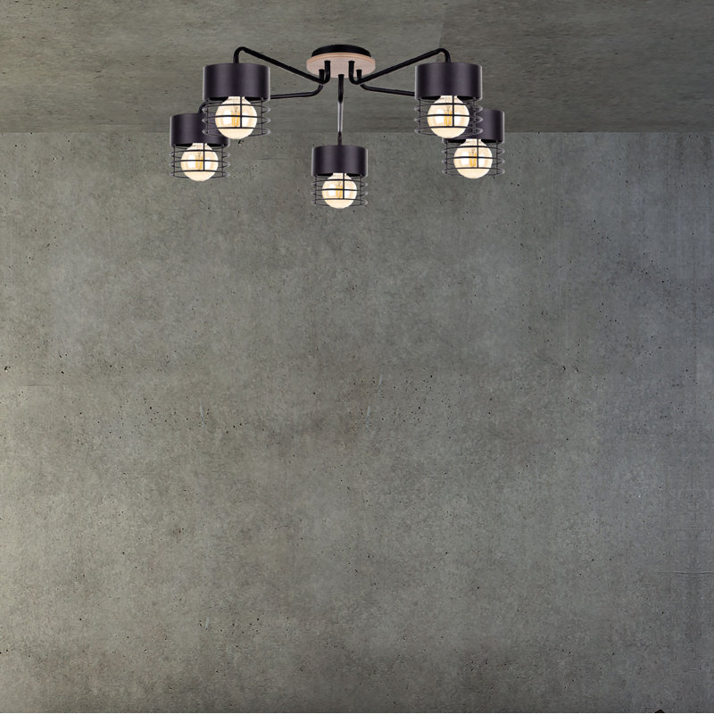 Burakcan Flush Mount, Black