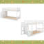 Lit superposé simple au-dessus d'un lit simple, échelle avec rangement-989149580