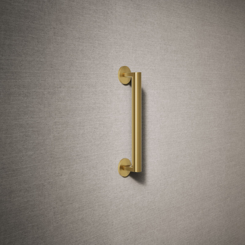 Components™ 18-In Grab Bar, 12" W, Vibrant Brushed Moderne Brass