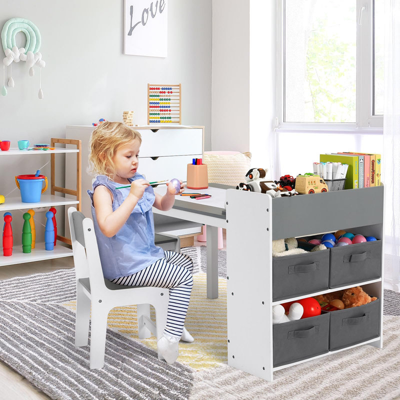 Kids and Chair Set, Gray
