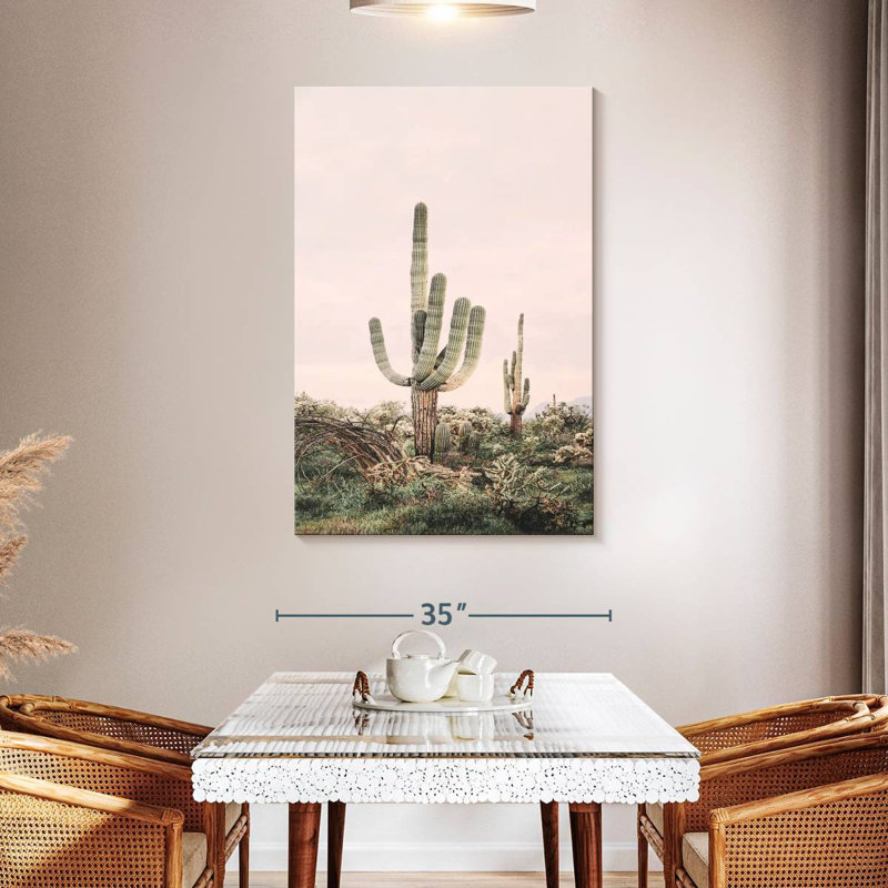 Harnek Blush Shy Cactus, 48" H x 32" W