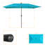 Parasol de patio à double face avec DEL, parapluie de marché simple avec cadre en métal robuste à 6 nervures-875607736