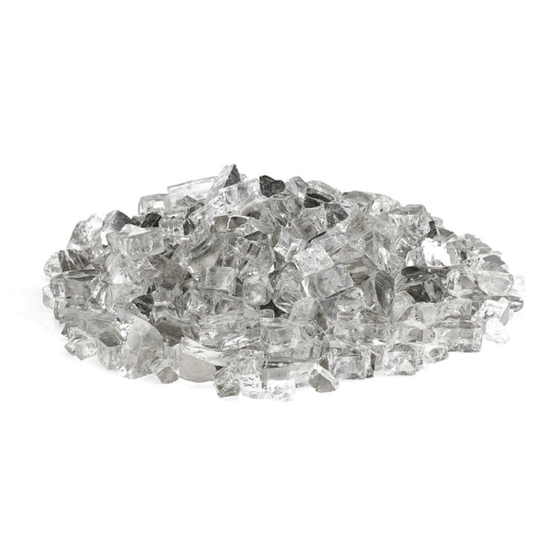 10 Lb. Reflective Fire Glass, Silver