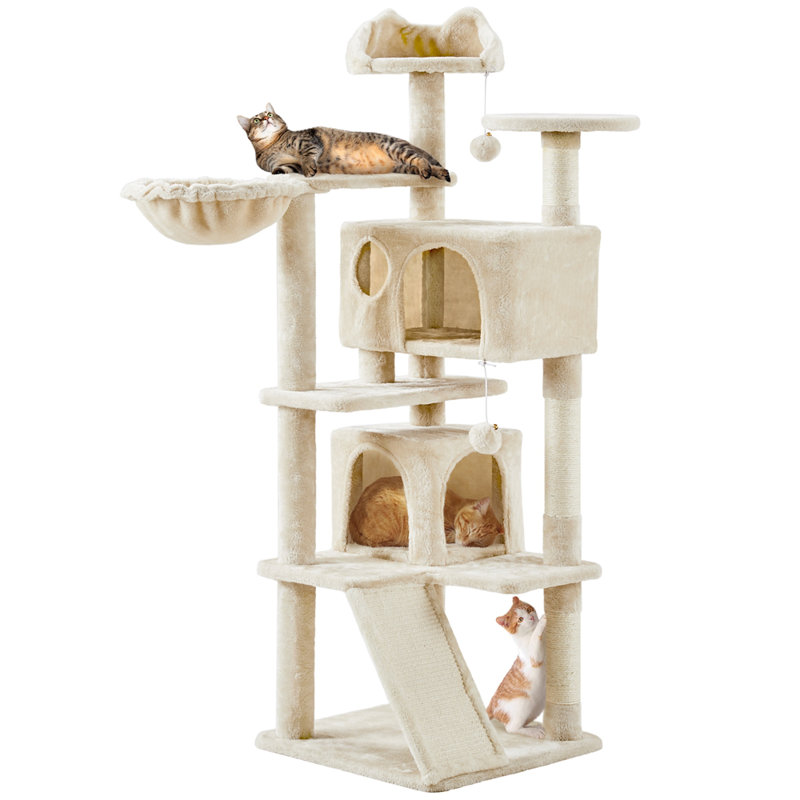 146 cm H Cat Tree / Condo, Beige