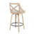 Betuel Swivel Upholstered Counter Stool with Solid Wood Frame
