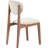 Elle Decor Coralie Mid-Century Modern Upholstered Dining Chair, Walnut-Stained Wood and Tapered Legs-36518200