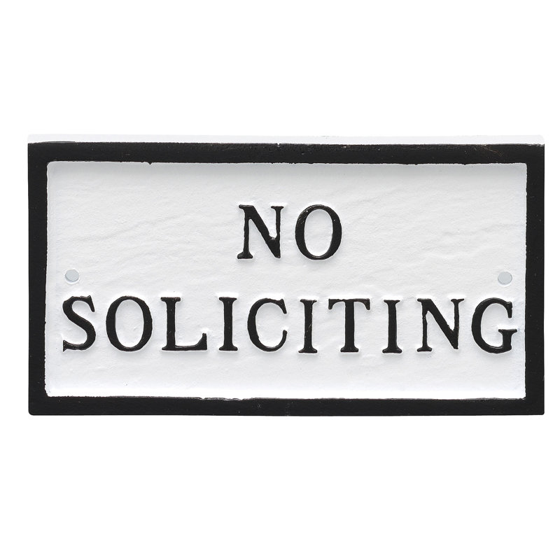 Weather Resistant Metal Garden Plaque, White/Black