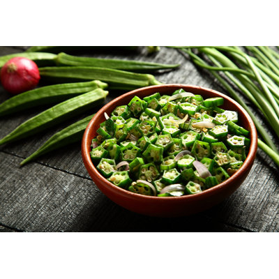 Organic Okra - Wrapped Canvas Print