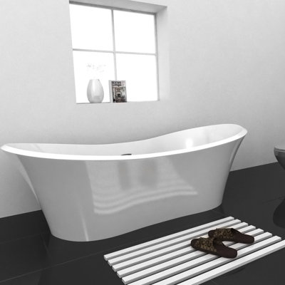 69'' x 29'' Freestanding Soaking Acrylic Bathtub