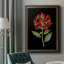 «Crimson Flowers On» (A) I, toile encadrée de qualité supérieure - prête à être accrochée-1552578747-1575913702