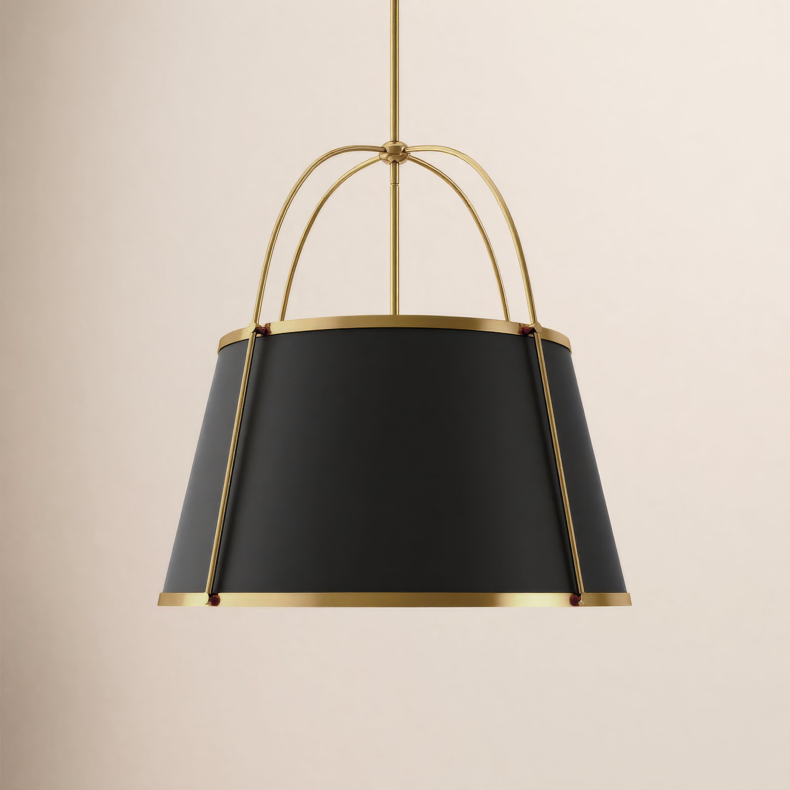 Moxie 4 - Light Dimmable Drum Chandelier, Warm Brass