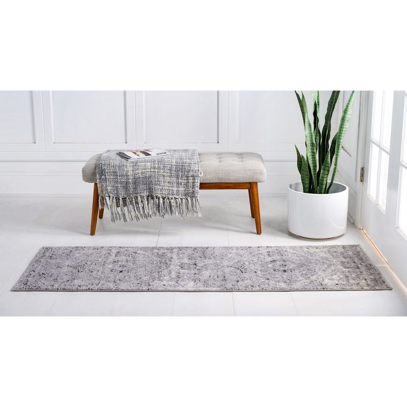 Tapis transitionnel Geddis couleur chamois, Tapis de couloir 2 pi 2 po x 12 pi