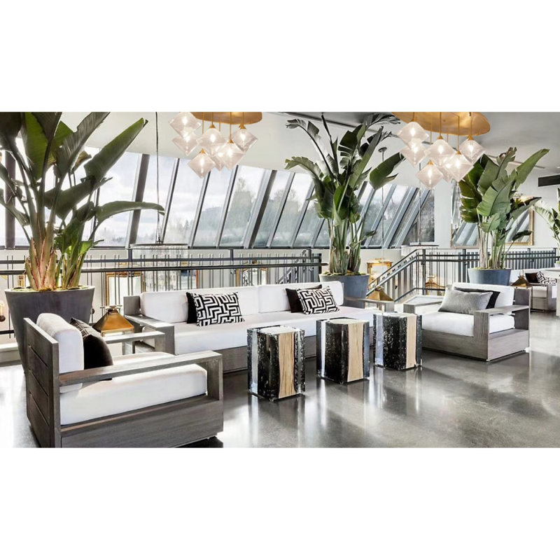Lustre encastré moderne Alcyone, Laiton, Transparent, H 20 po x l 50 po x P 25 po