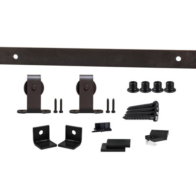 Steel Single Door Barn Door Hardware Kit Standard Single