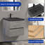 Meuble-lavabo mural mural flottant simple gris-832527687
