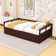 Dzeisonas Twin Size Wooden Daybed with Trundle and Two Storage Drawers