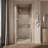 Components 39-5/8-In40-3/8-Inw X 71-1/2-Inh Frameless Pivot Shower Door With 3/8-In Crystal Clear Glass And Back-To-Back Vertical Door Pulls-51309313