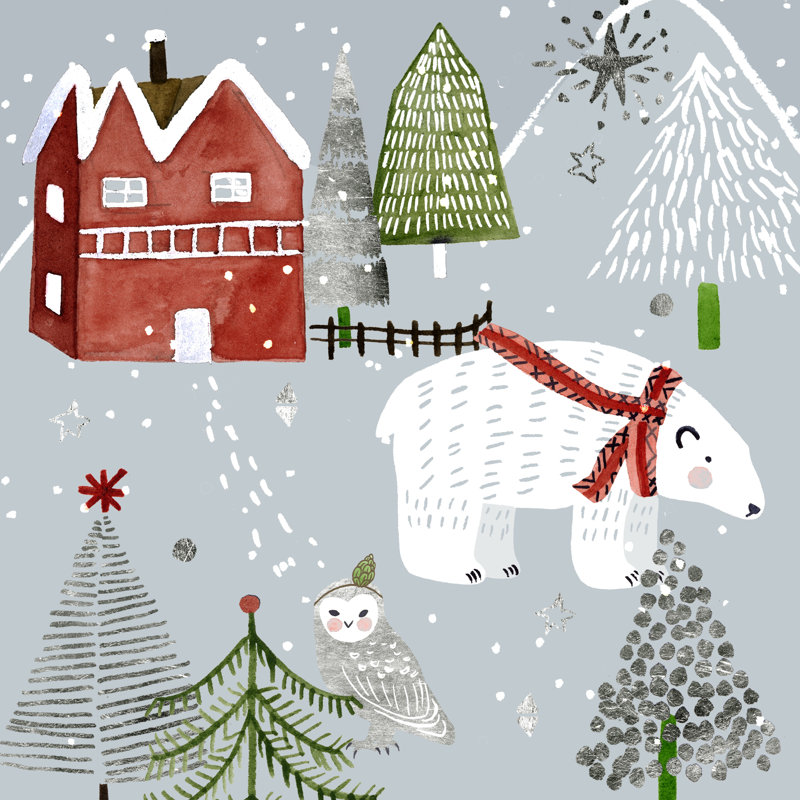 Stars And Snowflakes IV by Melissa Wang - Wrapped Canvas Painting, 51cm H x 51cm W