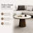 36" Round Luxury Coffee Table with Walnut Pedestal Base
