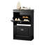 Petite armoire à chaussures avec 2 tiroirs rabattables, un range-chaussures autoportant et pratique-1032720661