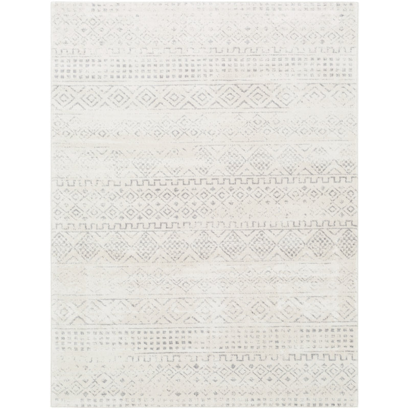 Gray Modern Rug, Geometric Stain Resistant Easy to Clean Rug For Living Room, Dining Room, Bedroom, Kitchen