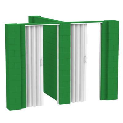 Ensemble mural en forme de T avec porte Everblock