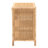 Bhagipuri Modern Bohemian Mahogany Wood and Natural Rattan 1-Drawer Console Table