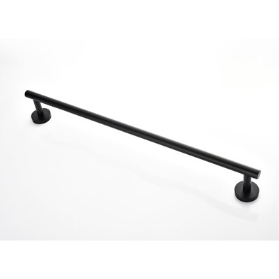 Bathroom 6 Towel Rack Wall Mount - Stainless Steel, Matte Black, Modern Look, Scratch-, Rust-, Quick Installation For Multiple Spaces 6 Piece Fashionable Style, Easy Locations