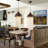 10.24in. 1-Light Industrial Rusty Hammered Dome Pendant