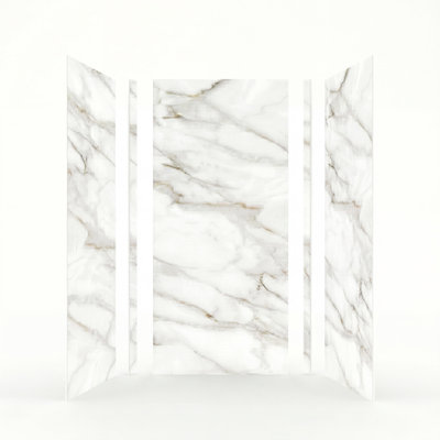 Ensemble de panneau de douche mural en aluminium 3 pièces Titan, 96 po de hauteur