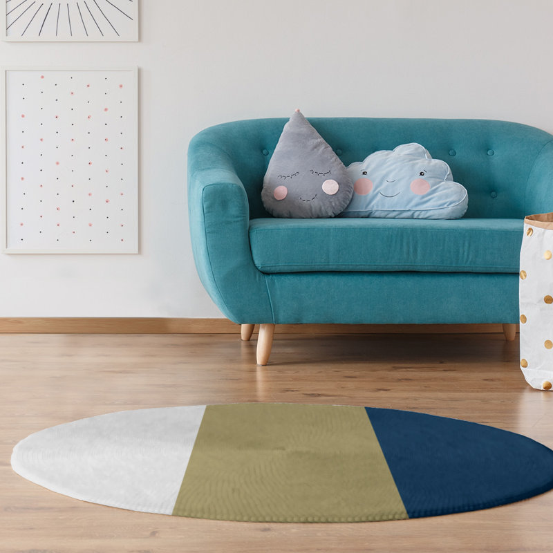 Chenille Indoor Rug, Round 5'