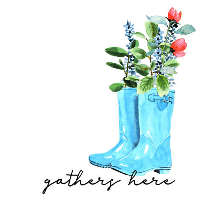 Gathering Here - Wrapped Canvas Painting