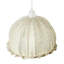 Linen Fabric Covered Ruffled Dome Shaped Ceiling Pendant Light Shade By 