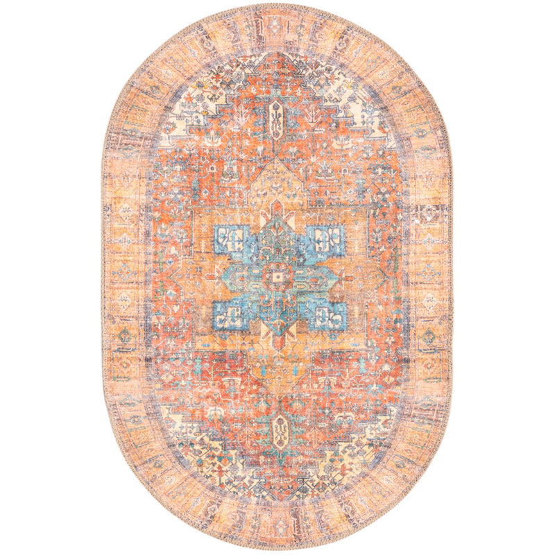 Oppie Moroccan Indoor Rug, Oval 4'1" x 6'1"