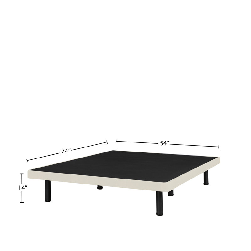 Lit plateforme tapissier Spade, Double, Ivoire