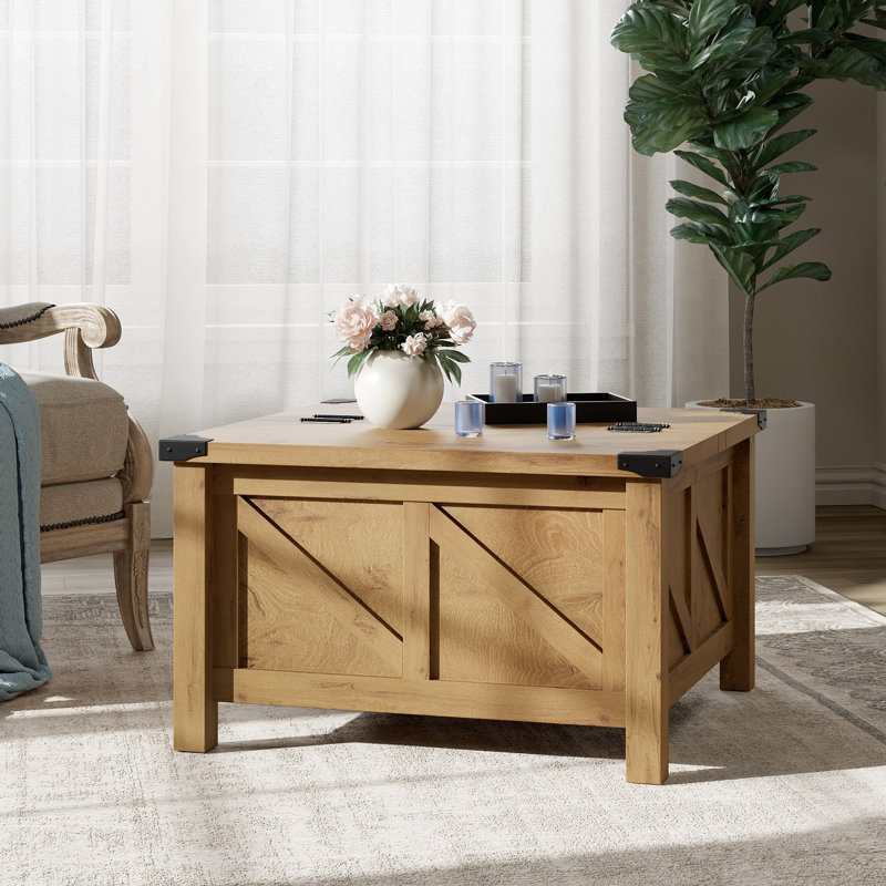 Table basse avec rangement Laziza, Brun, Brun