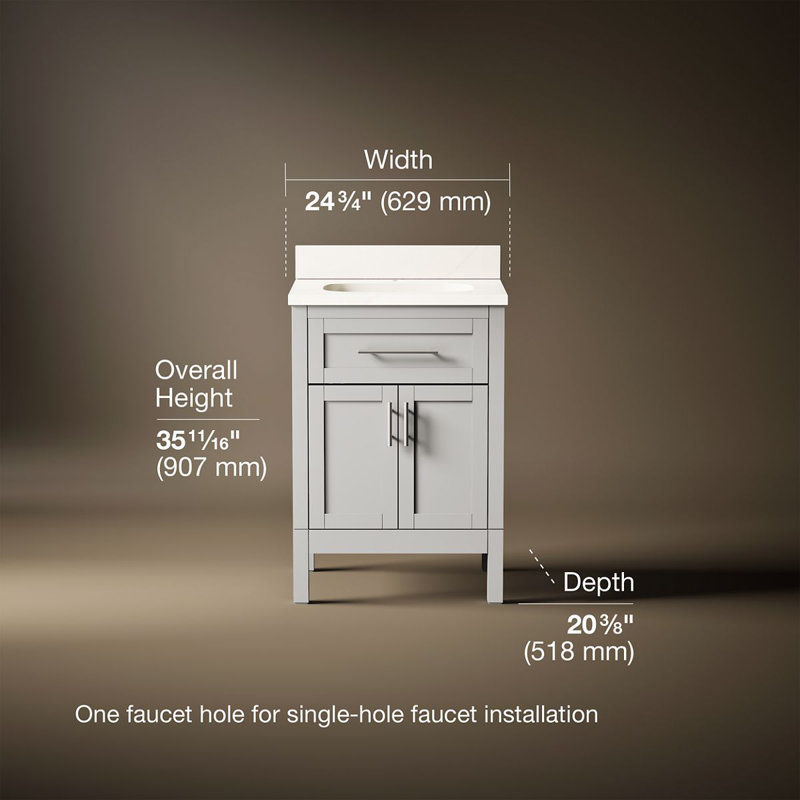 31" Single Bathroom Vanity Set, Atmos Gray, Atmos Gray, 24"