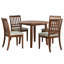 Ensemble de table et de chaises extensibles brun gain de place (table et chaises incluses), bois MDF, style moderne pour petite cuisine-1350408975