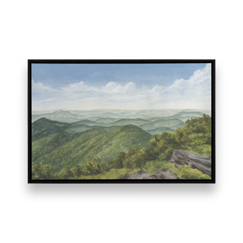 Impression sur toile Ridge Viewpoint II par Michael Willett, H 12 po x l 16 po, Noir