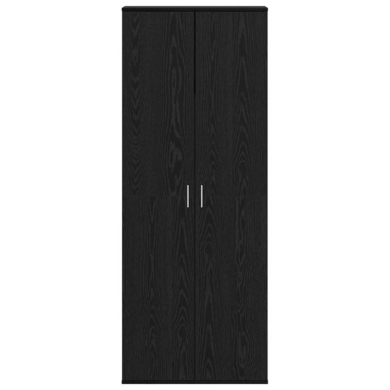 Highboard 70 X 35 X 180 Cm Engineered Wood, Black Oak