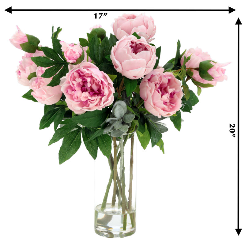Luscious Peony Vase - 20 Inches, Pink