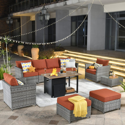 Tayden 6 - Person Patio Conversation Set with Cushions